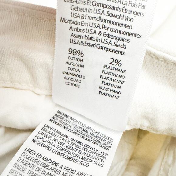 Mother Looker Ankle Fray Tea and Biscuits Cream White Denim Jeans Size 28 - Picture 8 of 9